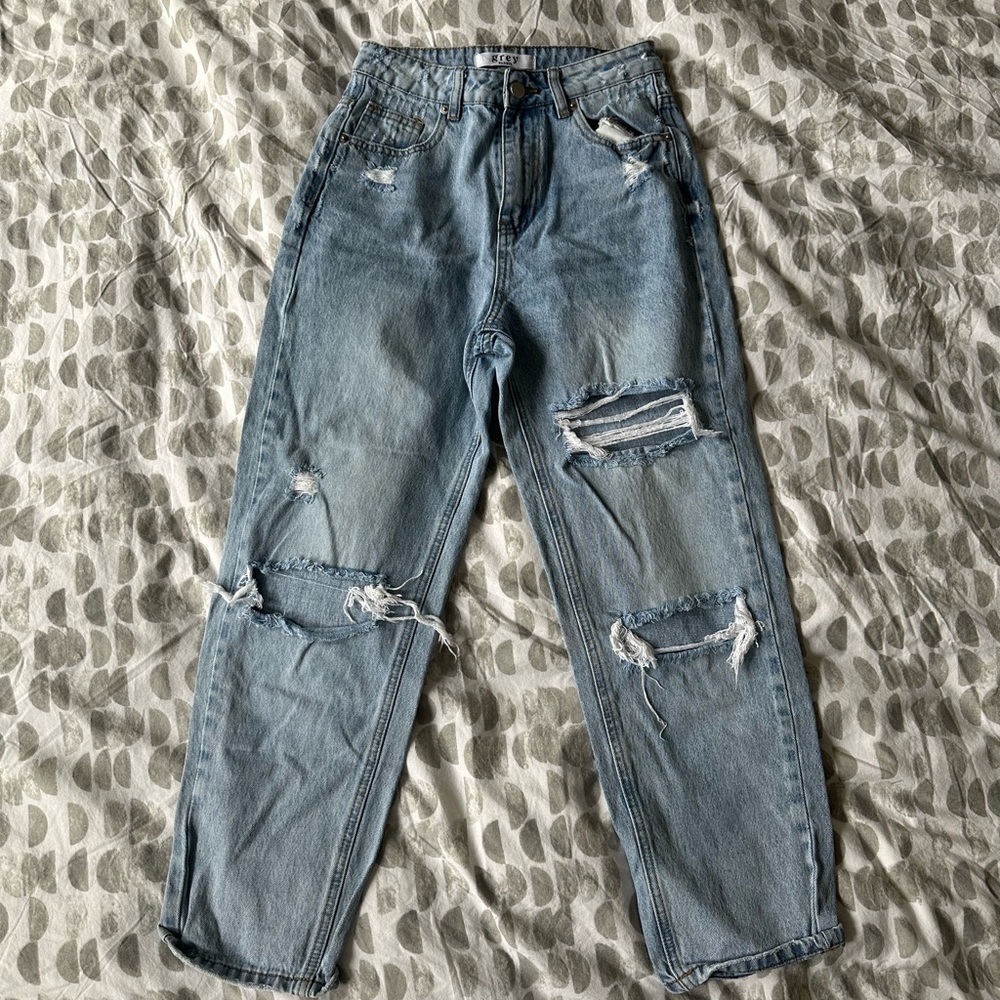 Distressed Light Blue Women's Jeans